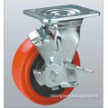 PU Caster with PP Core, Double Ball Bearing